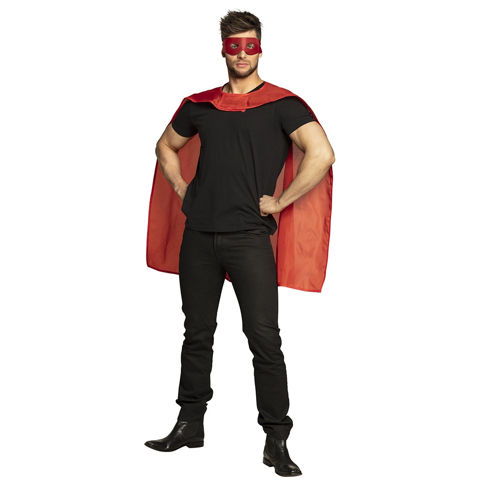 Superhero Set Cape und Maske Rot - 3