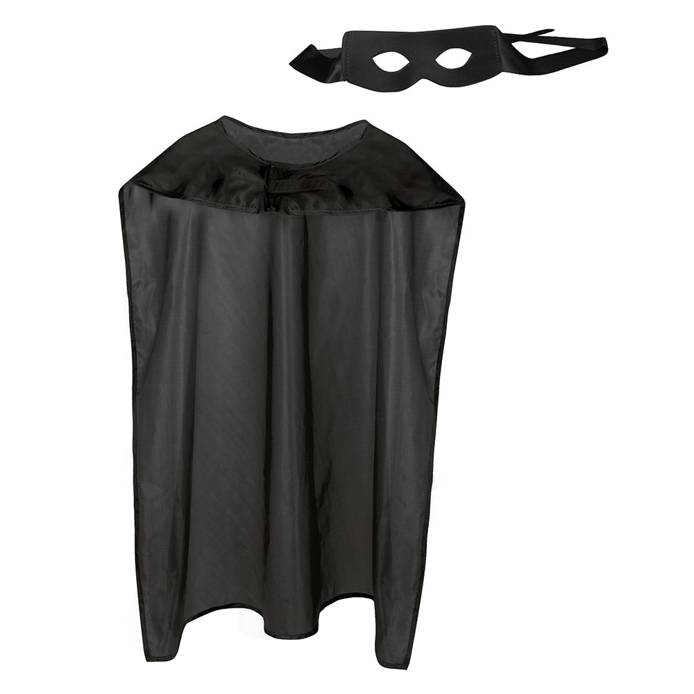 Superhero Set Cape und Maske Schwarz - 4