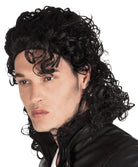 Locken Perücke Michael schwarz - 1