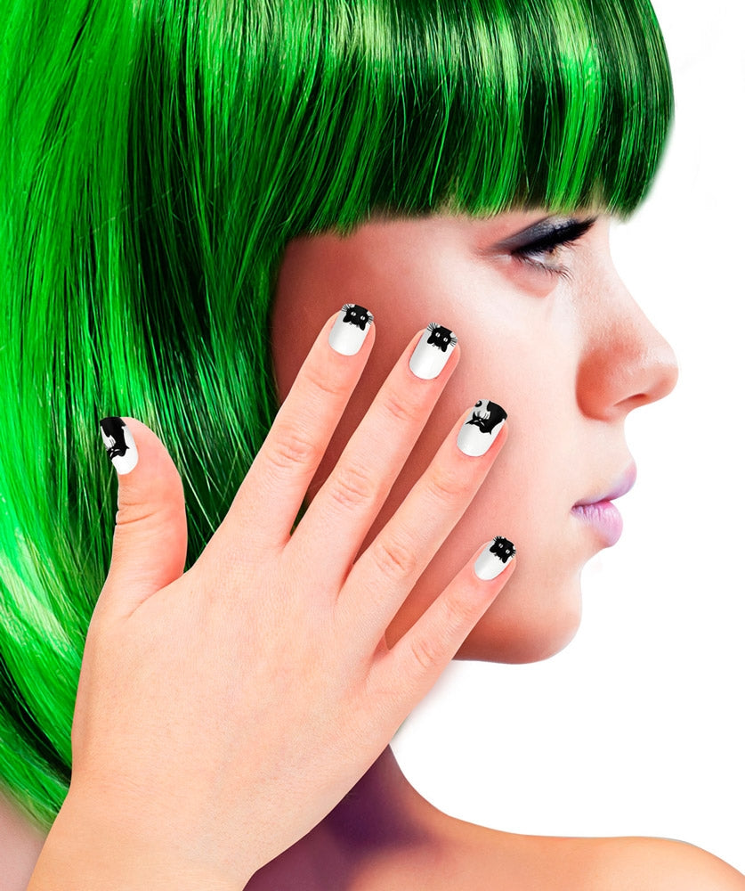 Katzen Halloween Fingernägel für Kinder - 2