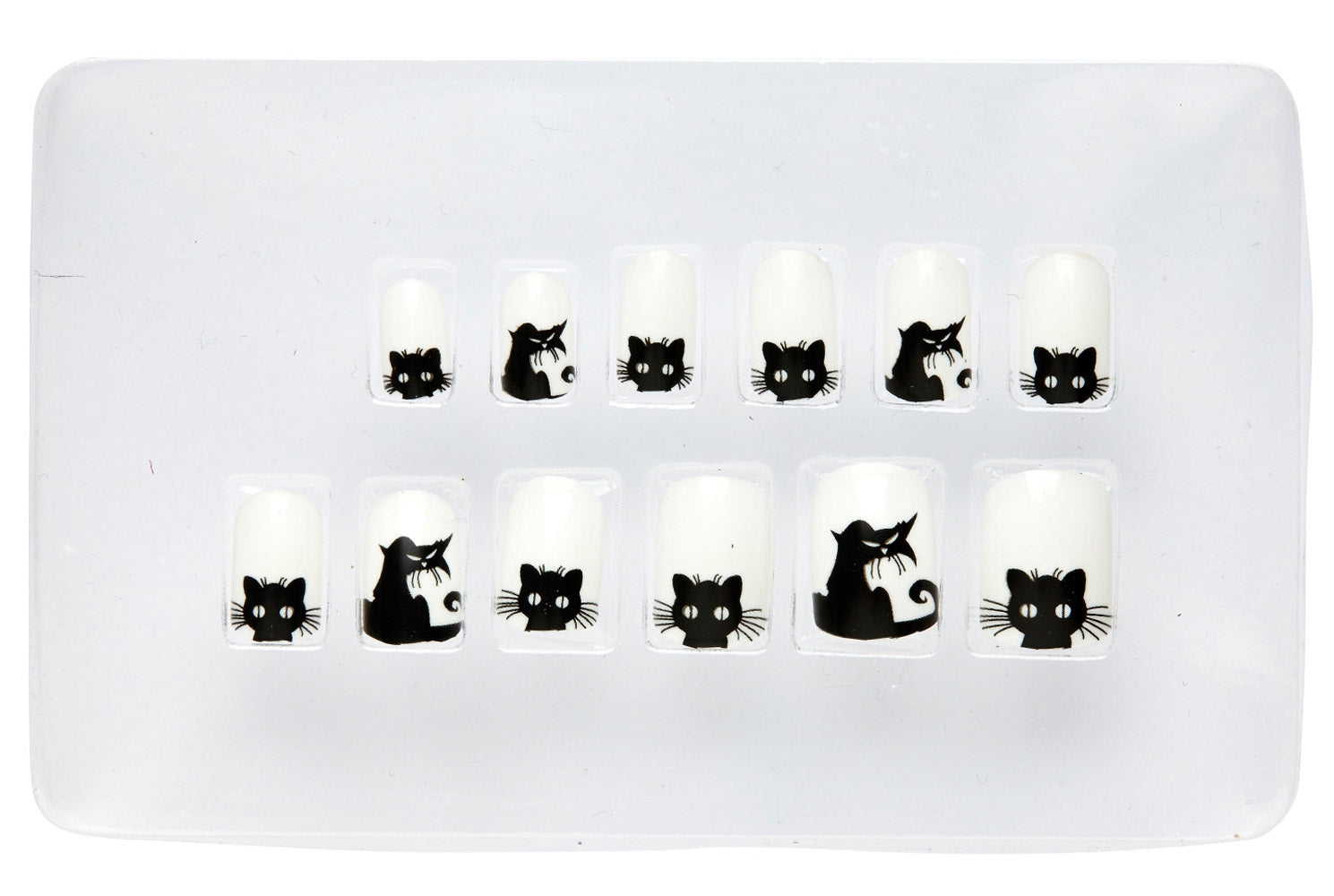 Katzen Halloween Fingernägel für Kinder - 1