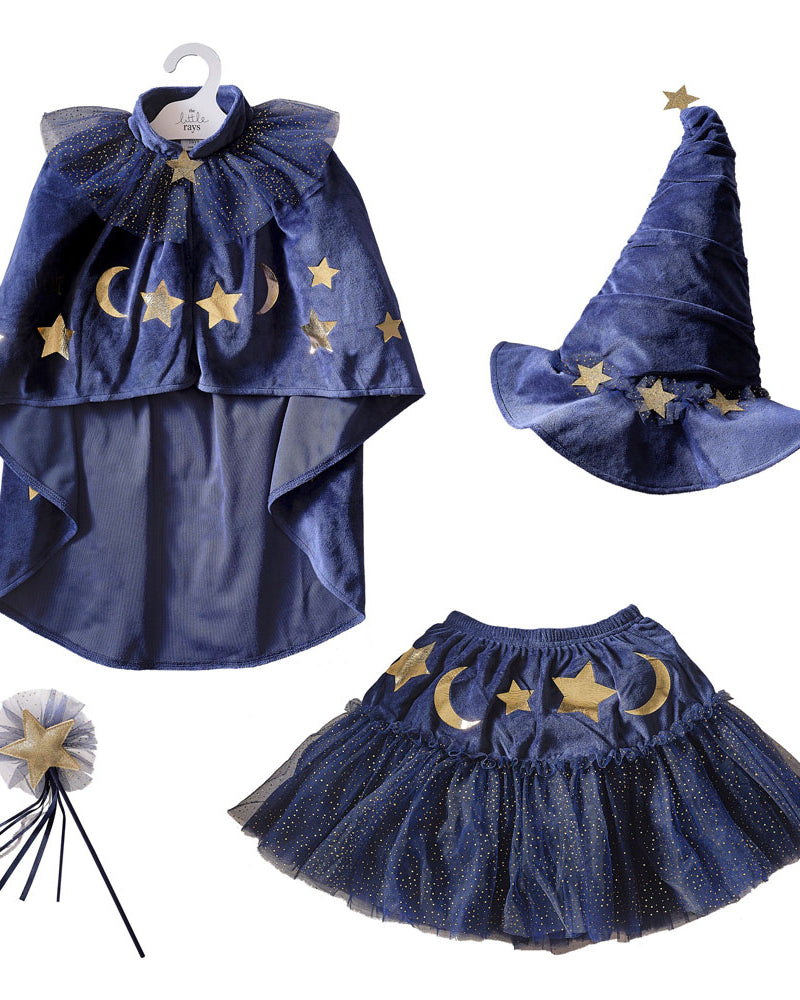 Blaues Sternen Zauber Kostüm für Mädchen - 1