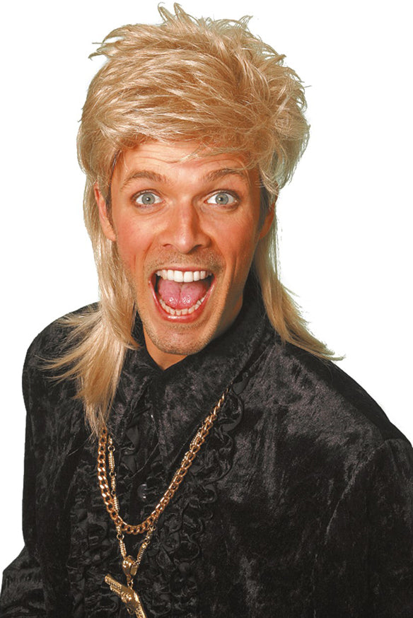 Klausi Mantafahrer Vokuhila Perücke blond - 1