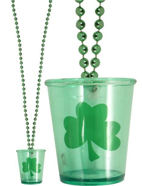 Kleeblatt Halskette mit Schnapsglas 80cm 1