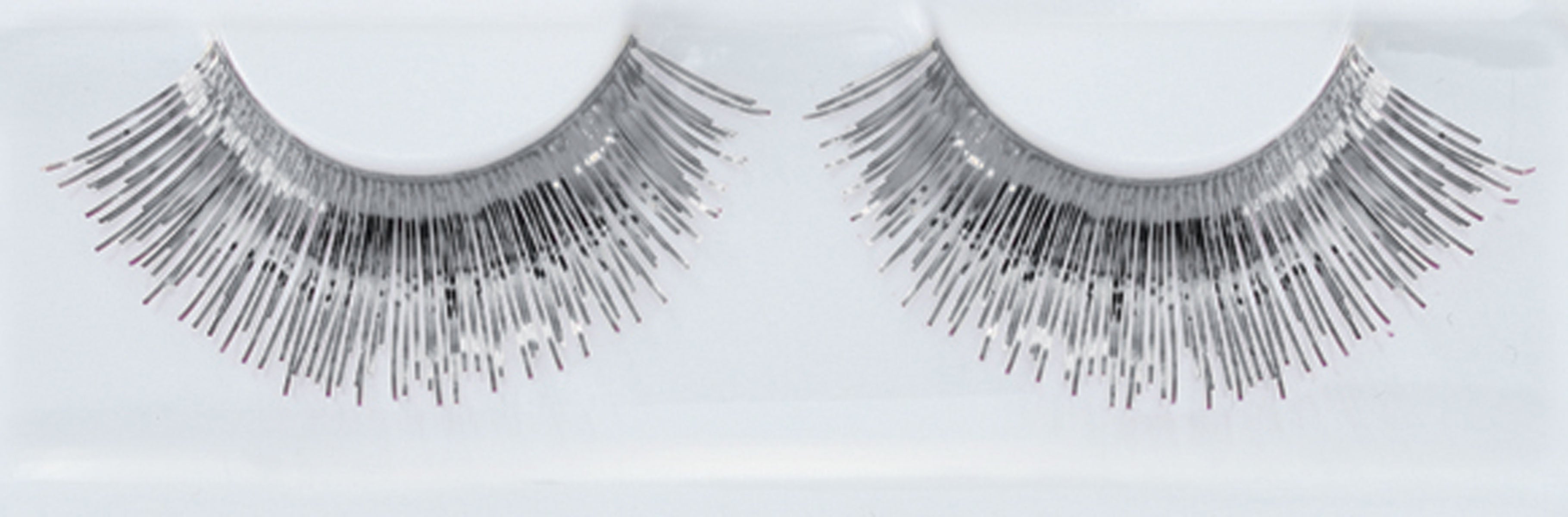 Lametta Metallic Wimpern Silber - 1