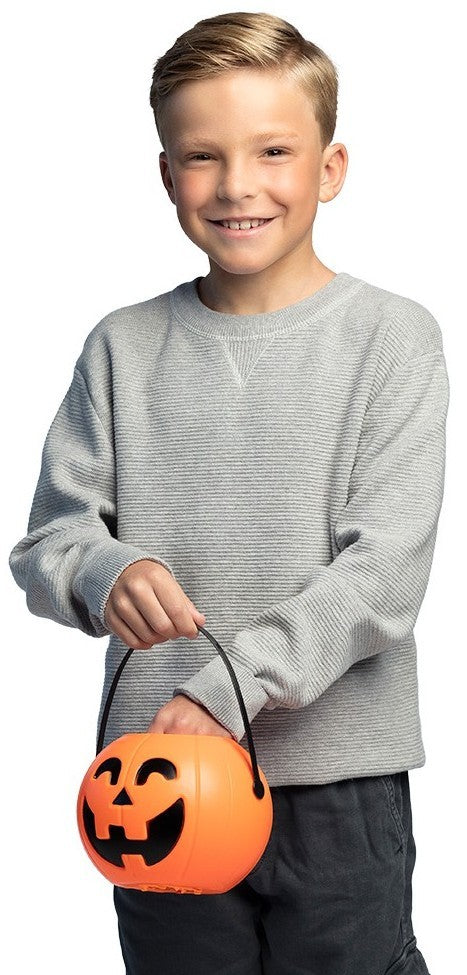 Leuchtender und lachender Kürbis-Eimer 3