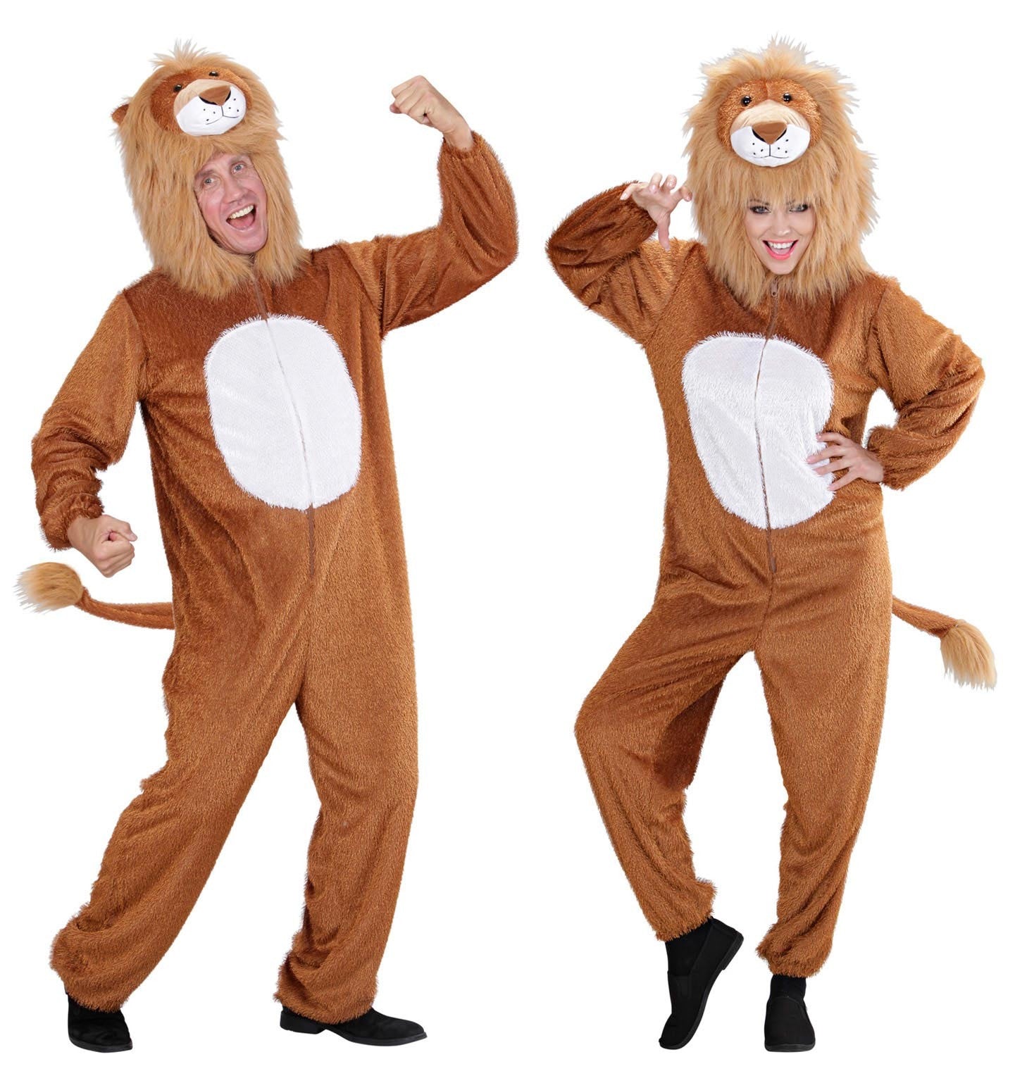 Löwen Kostüm aus Plüsch für Damen und Herren 1