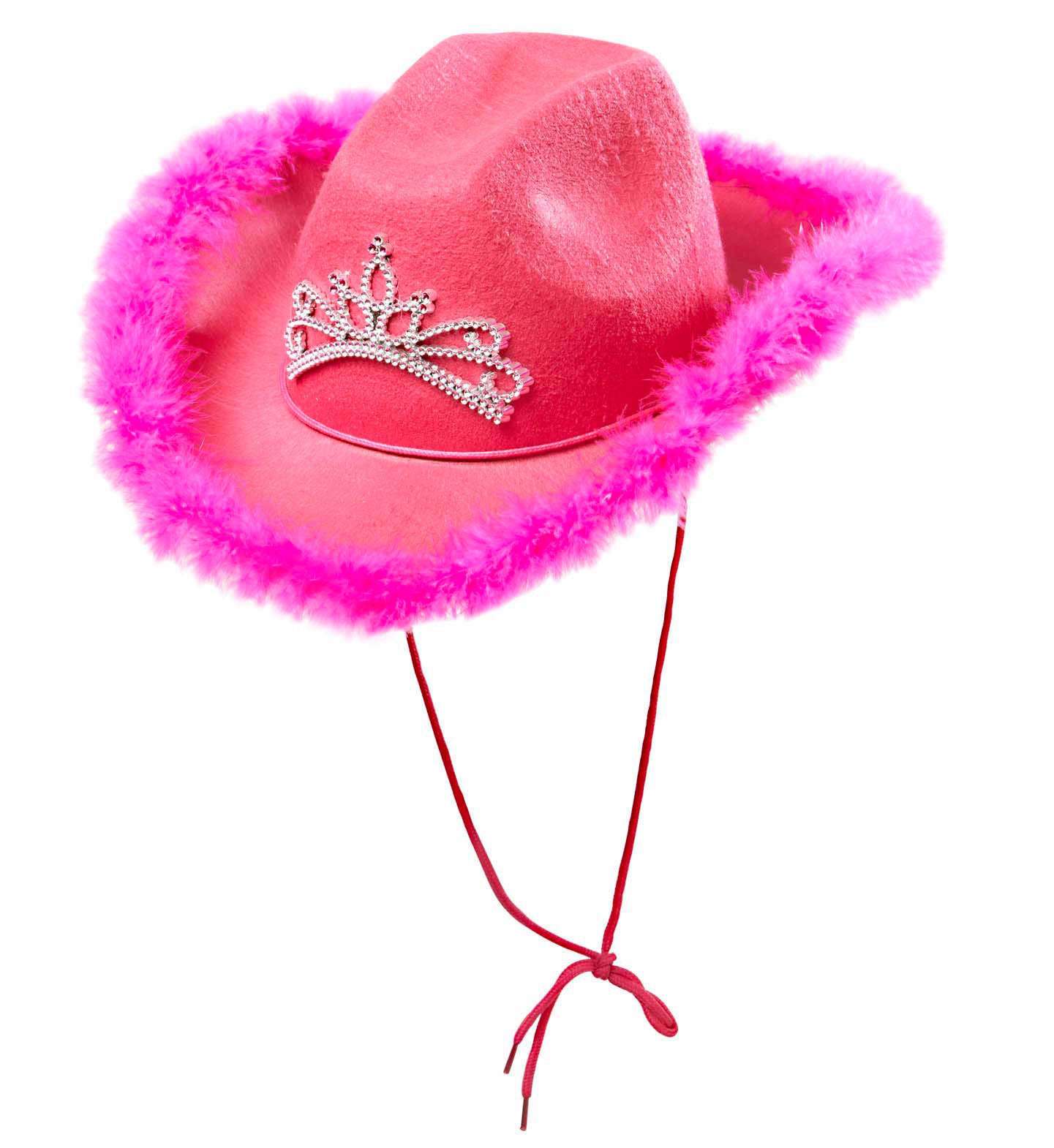 Marabou Cowgirl Hut mit Diadem - 1