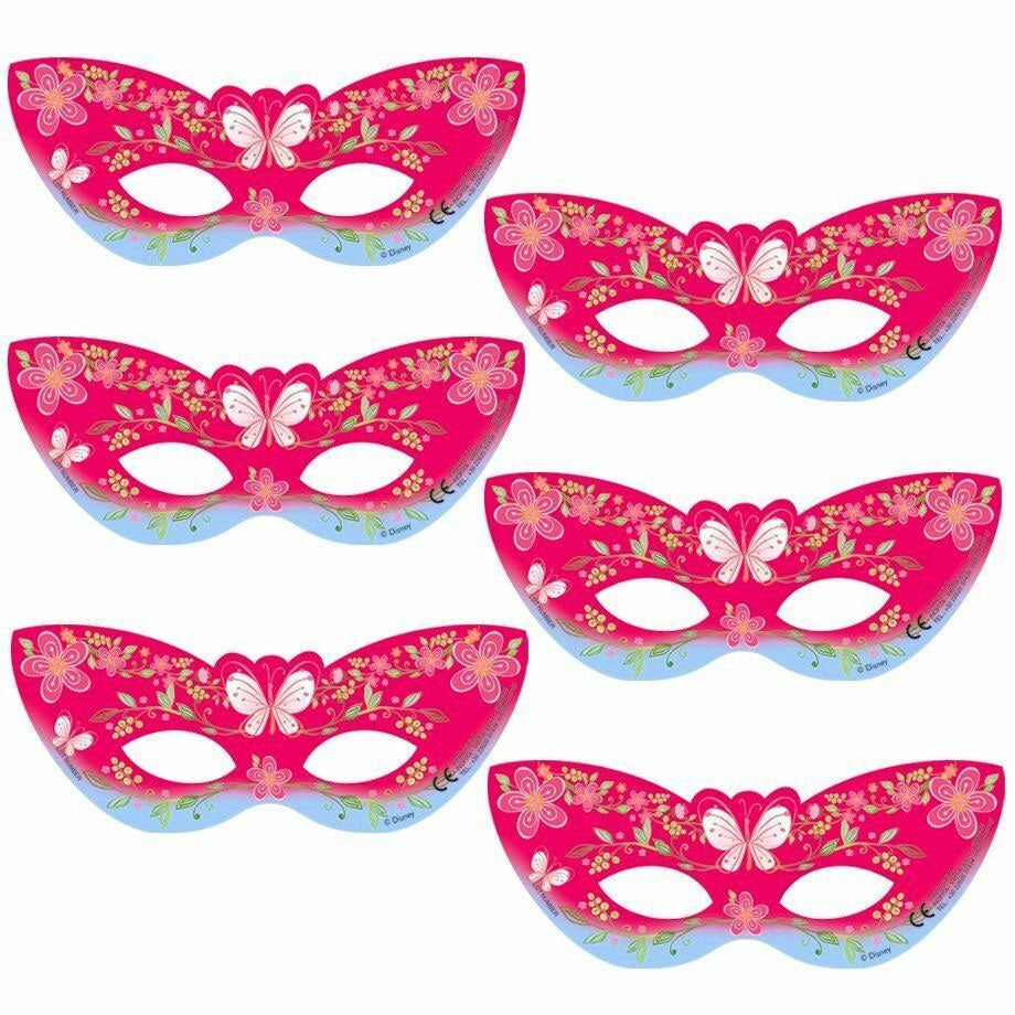 6 Disney Princess Butterfly Masken - 2