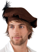 Mittelalter Barett Mütze braun - 1