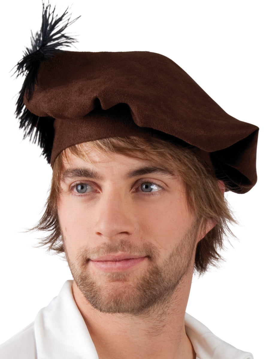 Mittelalter Barett Mütze braun - 1