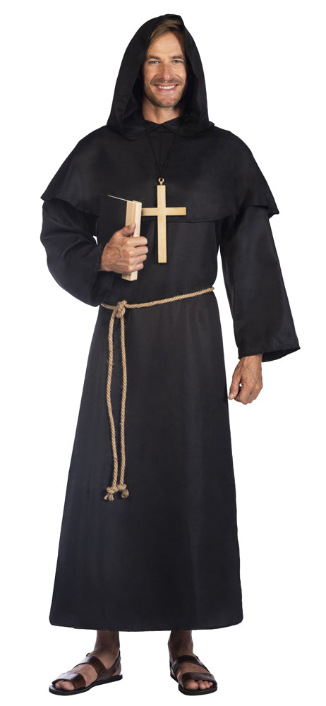 Mönchskutte für Herren in Schwarz - 1