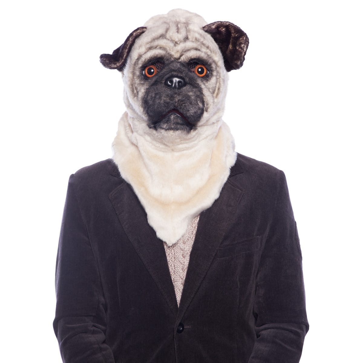 Mops Hunde Maske beweglich 1