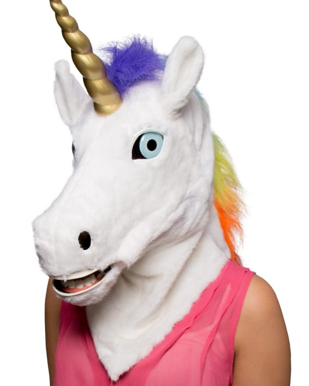 Moving mouth Einhornmaske