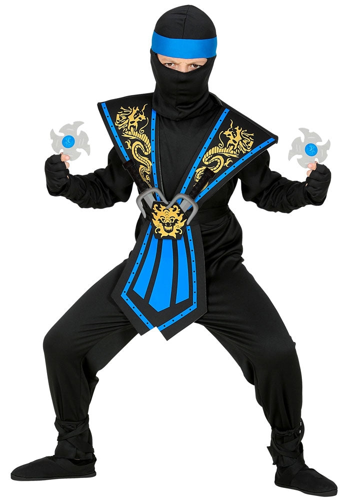 Kombat Ninja Kostüm für Kinder blau - 2