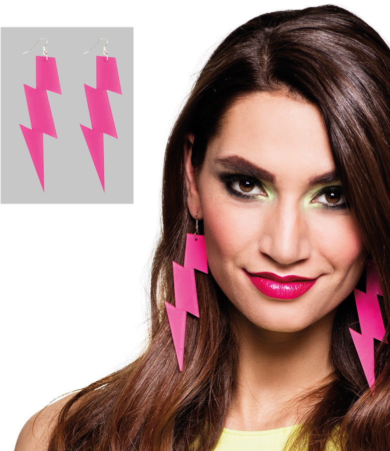 Neon Flash Ohrringe pink - 1