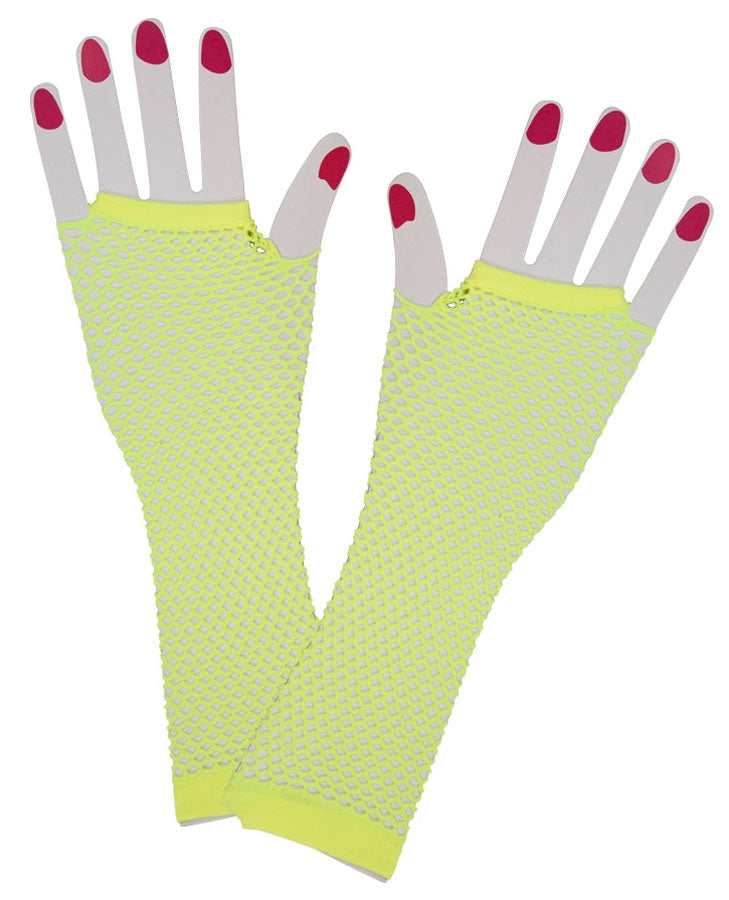 Neon Mesh Netzhandschuhe gelb - 1