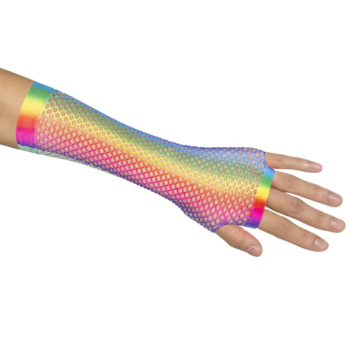 Pride Party Netzhandschuhe lang - 3