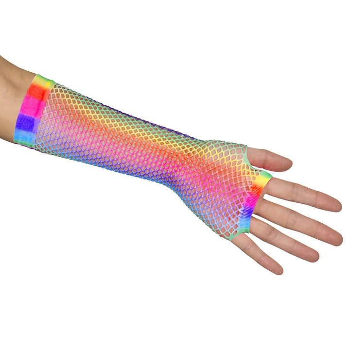 Pride Party Netzhandschuhe lang - 4