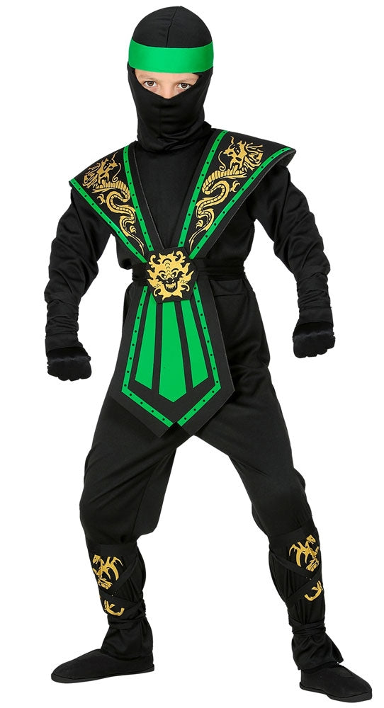 Kombat Ninja Kostüm für Kinder grün - 1