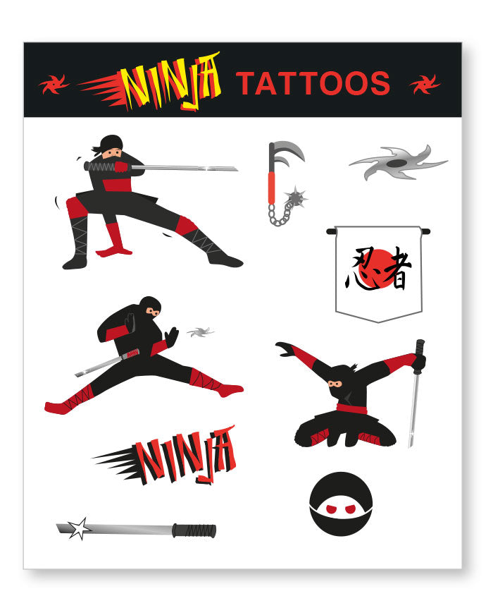 Ninja Party Tattoo Bogen 1
