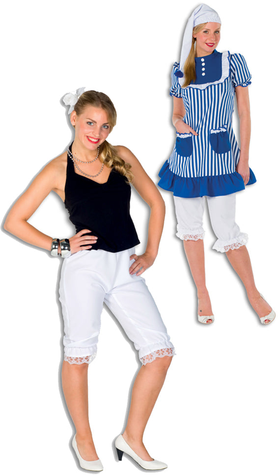 Nostalgie Kniehose Pluderhose weiß - 1