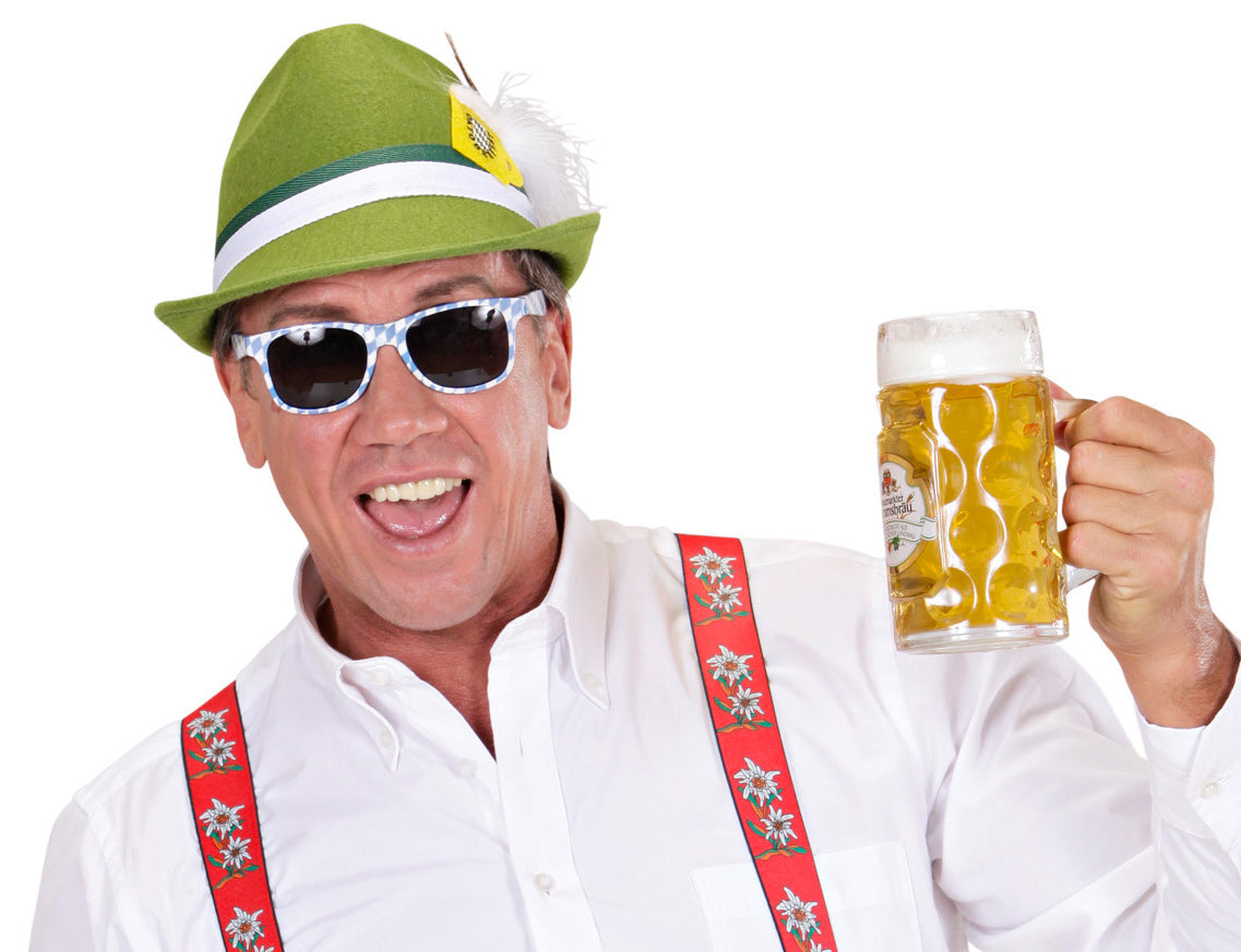 Oktoberfest Brille blau-weiss - 3