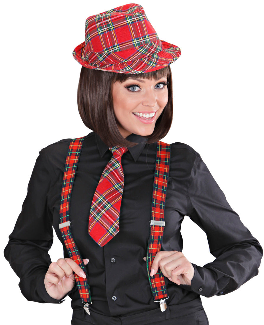 Party Krawatte im Karostyle in rot - 5