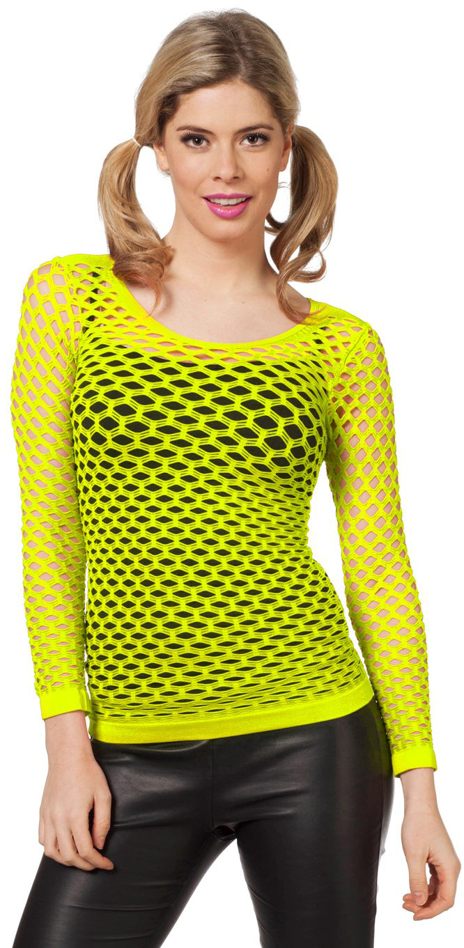 Party Netzshirt neon-gelb - 1