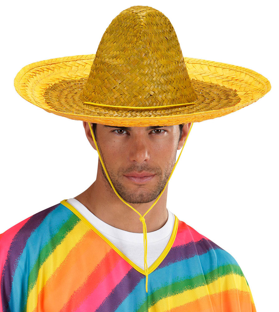 Party Sombrero Strohhut gelb 48cm - 3