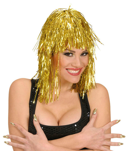 Chrissy Party Disco Perücke gold für Damen - 1