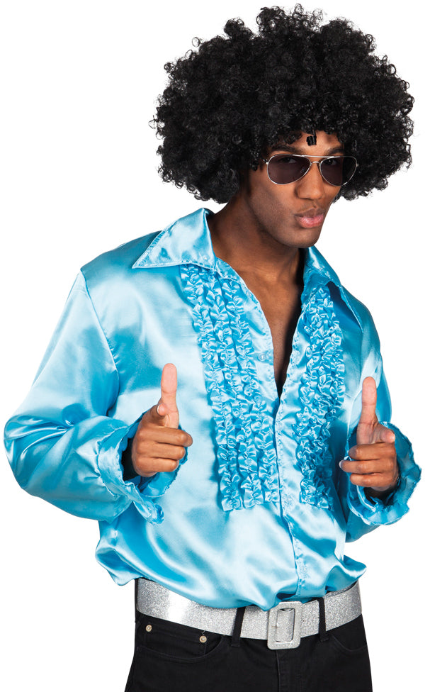 Party Rüschenhemd türkis - 1