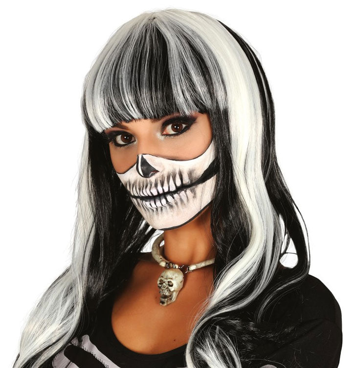 Langhaar-Perücke schwarz-grau für Damen - 1