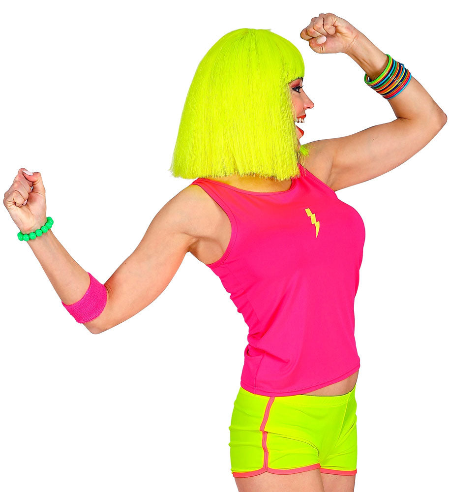 80er Jahre Tanktop für Damen neon-pink - 2
