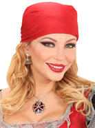 Piraten Totenkopf Kette auf rotem Juwel - 2