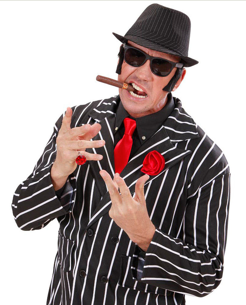 Premium Gangster Hut mit Nadelstreifen - 3