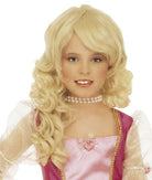 Glamour Prinzessin Perücke blond für Kinder - 1