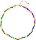 Rainbow Neon Halskette bunt - 1