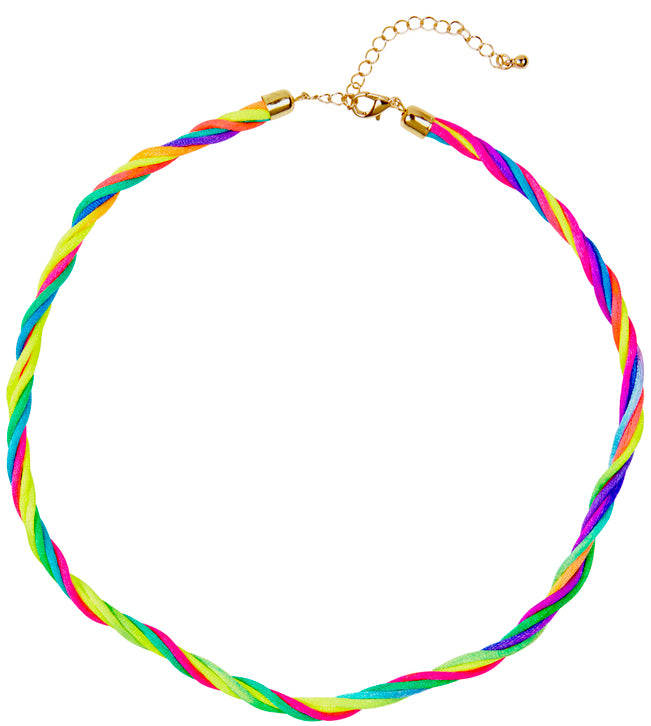 Rainbow Neon Halskette bunt - 1