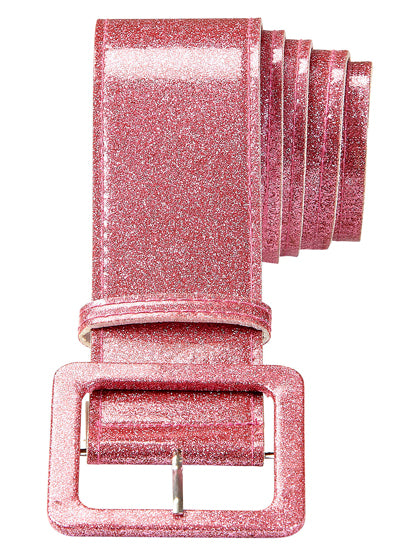 Rosafarbener Glitzer Gürtel - 1