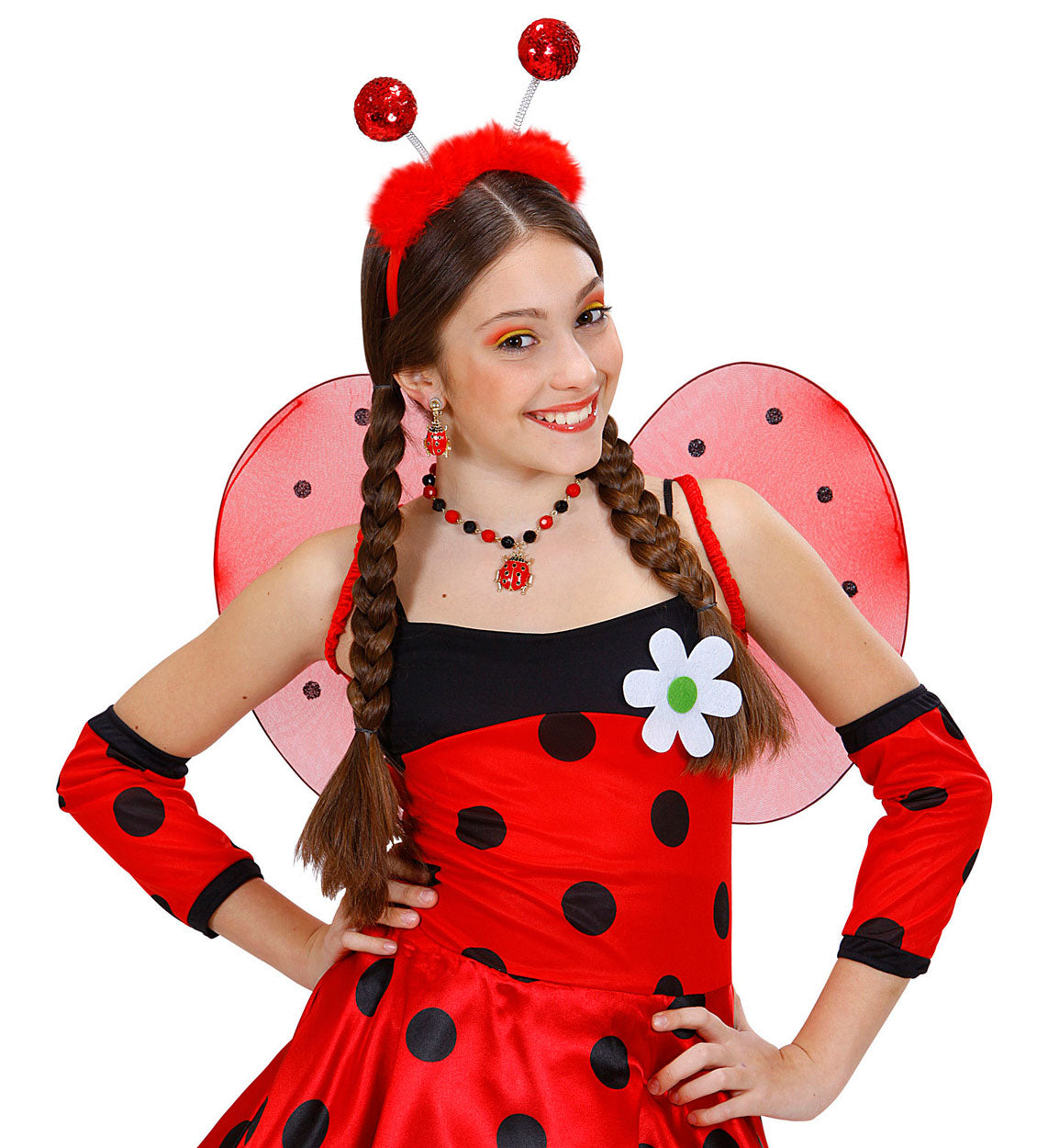 Roter Haarreif mit Paillettenfühlern - 2