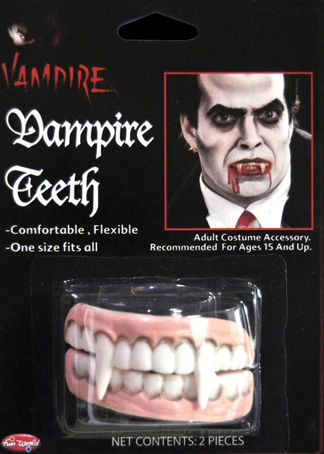 Vampir Dracula Vollgebiss für Erwachsene - 1