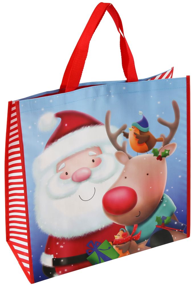 Santa & Rudolph Jumbo Tragetasche 50cm 1