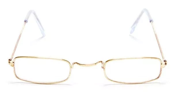 Santas Brille eckig gold - 1