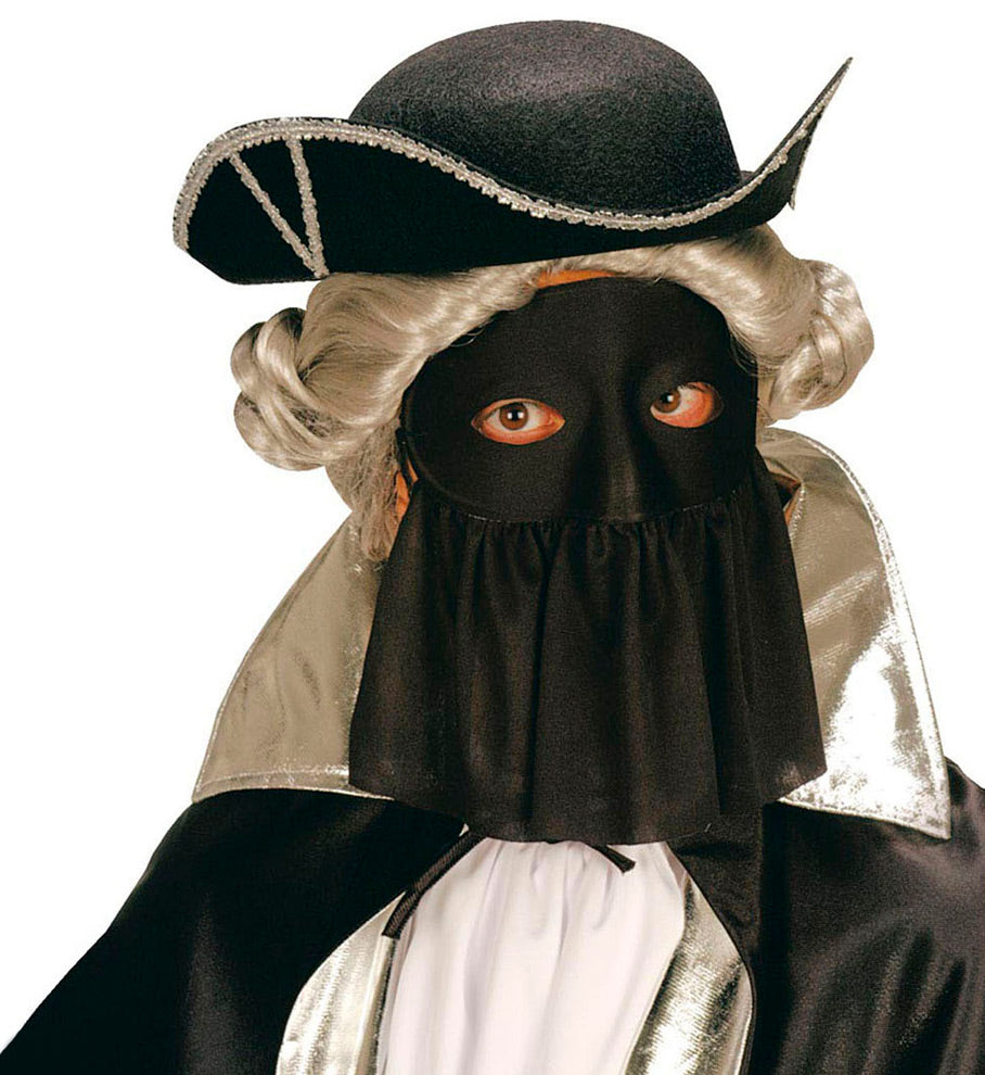 Schwarze Augenmaske mit Schleier - 1