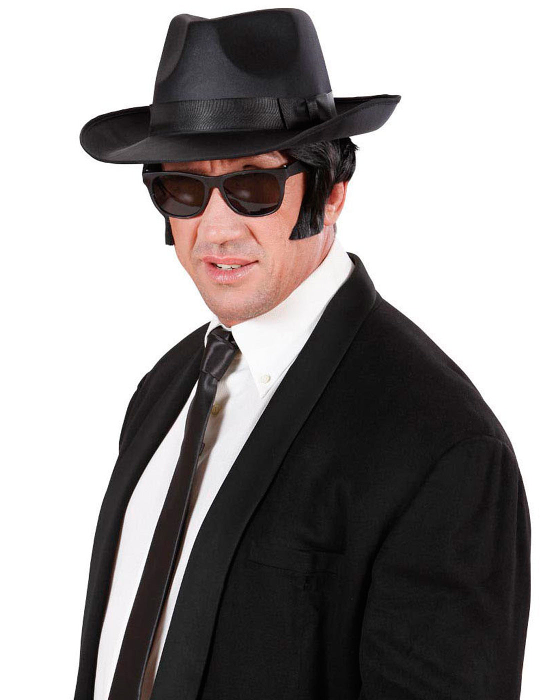 Schwarze Blues-Krawatte aus Satin - 3