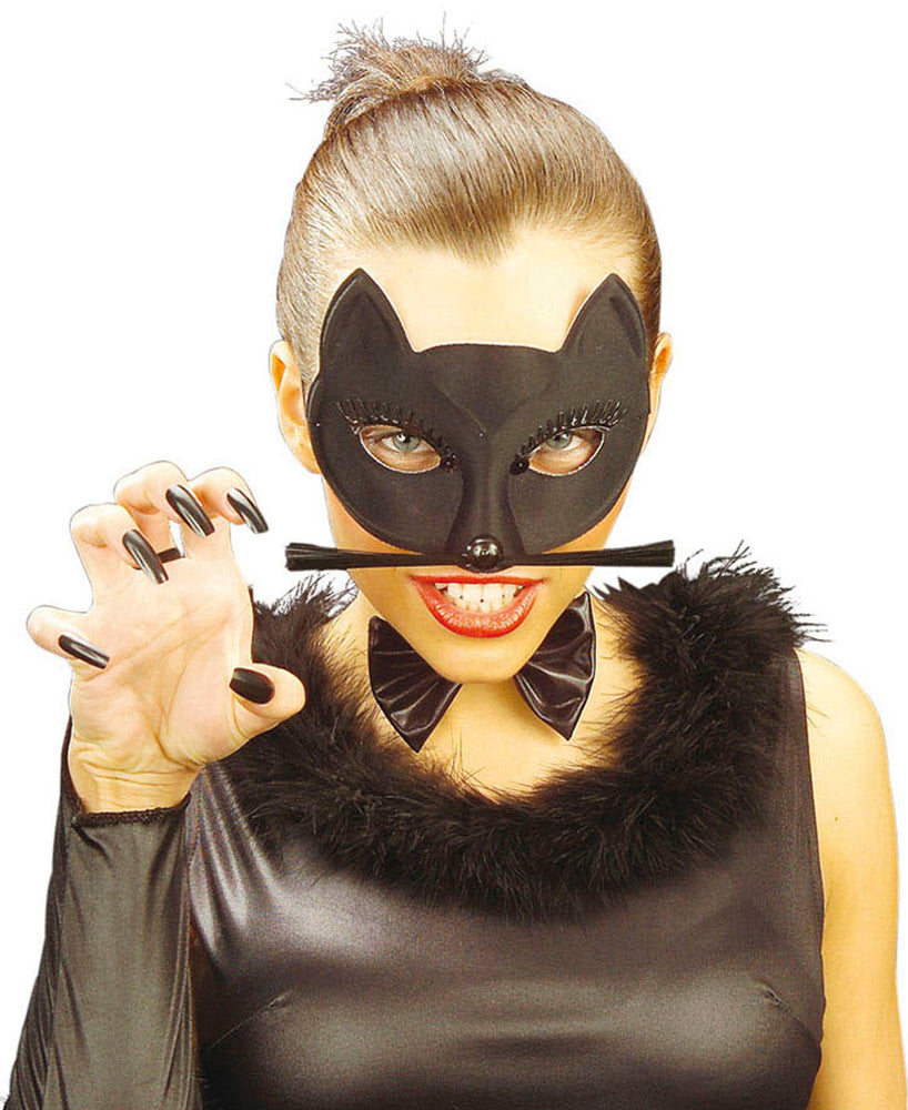 Schwarze Katze Augenmaske Classic - 1