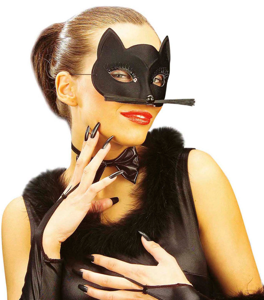 Schwarze Katze Augenmaske Classic - 2