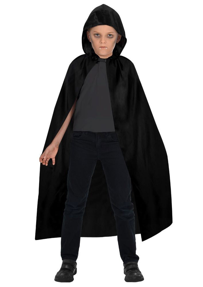 Kapuzen-Umhang für Kinder in Schwarz - 2