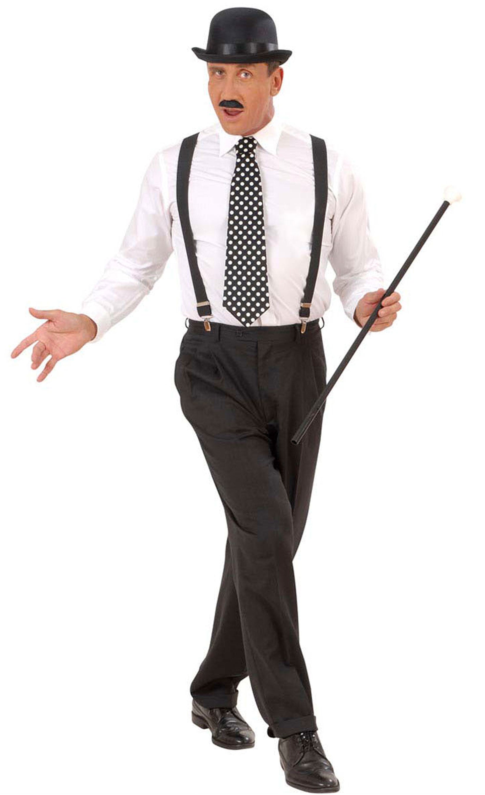 Schwarzer Melonen-Hut aus Filz - 4